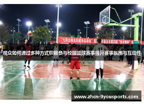观众如何通过多种方式积极参与校园篮球赛事提升赛事氛围与互动性